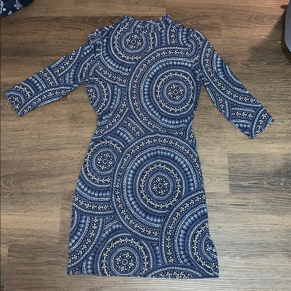 Blue three quarter sleeve dress - Picture 1 of 4